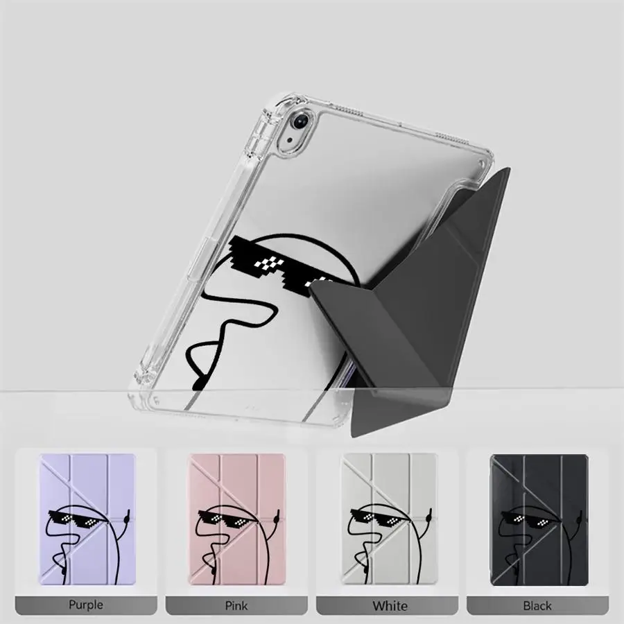 

Line People Cool Tablet Case For iPad Air 4 5 M3 M2 1 2 M4 11inch Pro 11th 10th 9th 8th 7th 12.9inch Mini 6 7 Pro 2025 Y-Fold