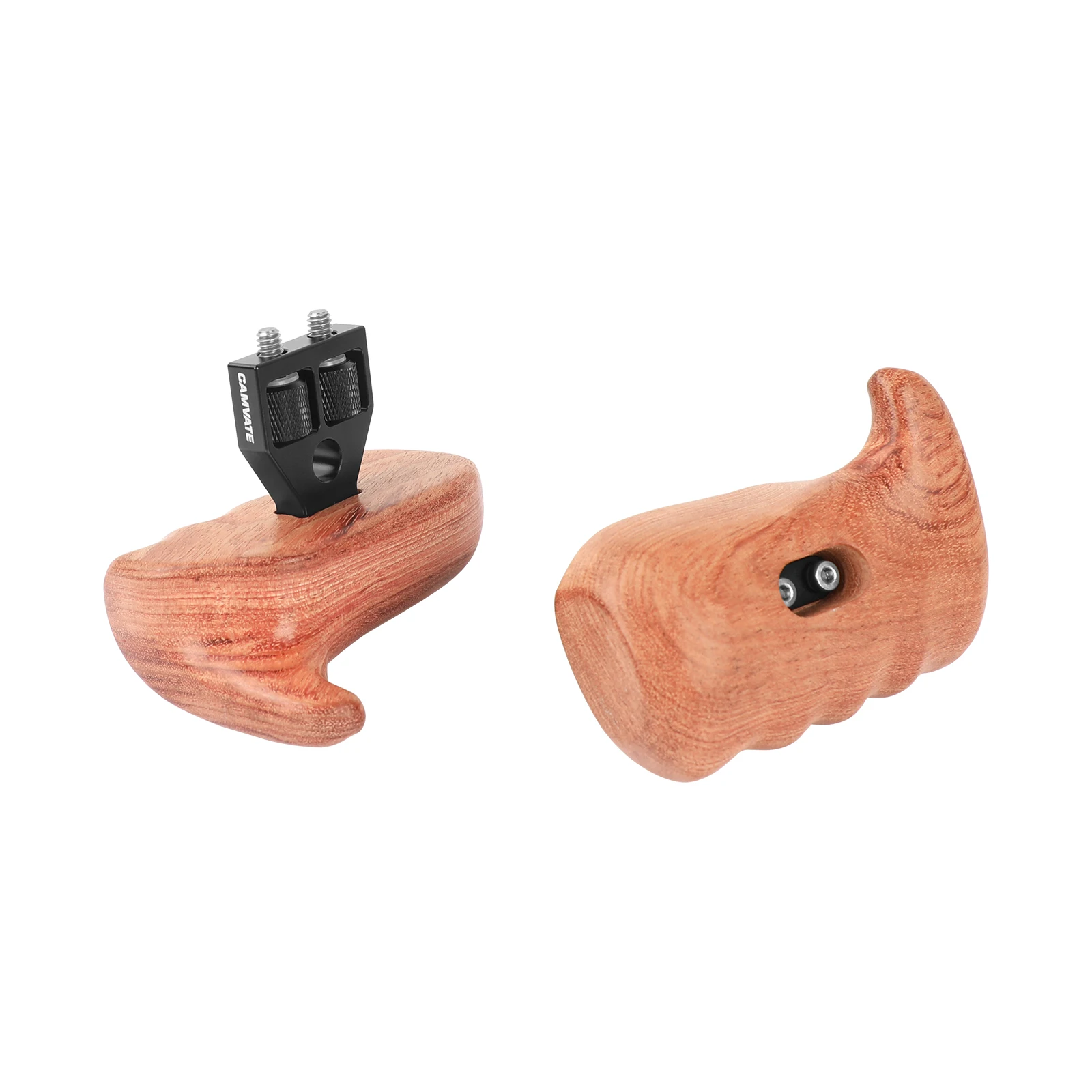 Impugnatura in legno per videocamera CAMVATE (sinistra e destra) con connettore in lega di alluminio per gabbia Video DV (telecamera rossa/Rig rosso/Rig per videocamera LR)