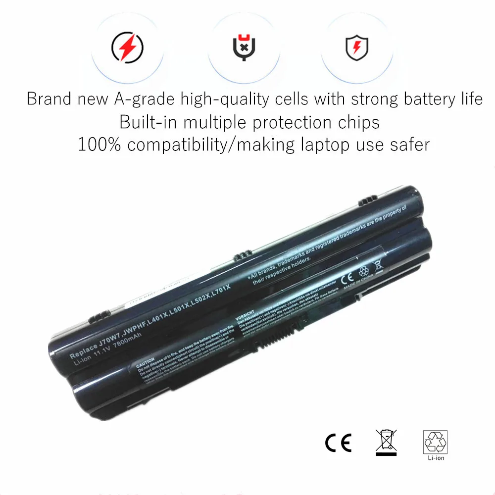 Laptop battery for Dell XPS 14 15 17 L401x L501x L502x L701x L702x 312-1123 312-1127 J70W7 JWPHF R795X WHXY3