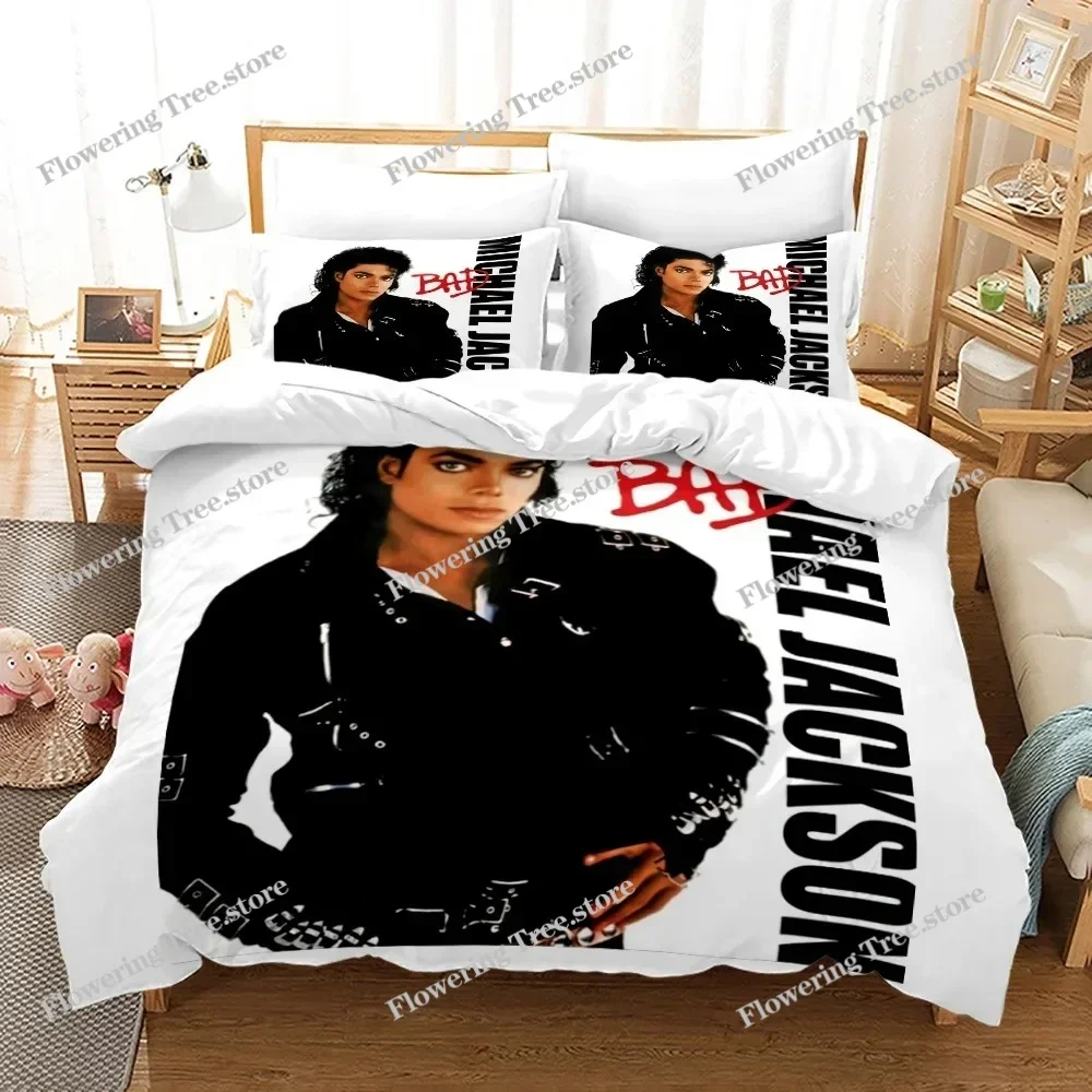 

3D Printed Michael Jackson Bedding Set Boys Girls Twin Queen Size Duvet Cover Pillowcase Bed Kids Adult Home Textileextile