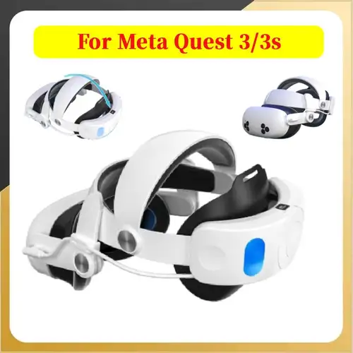 Imagen 2 del producto Correa para la cabeza cómoda con batería de 10000mAh para Meta Quest 3 para Meta Quest 3s, correa Elite de repuesto, carga PD18W, tiempo de reproducción mejorado