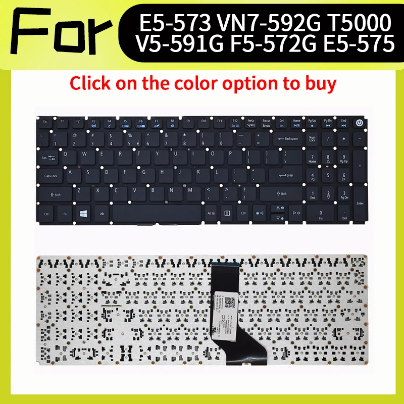 New US Keyboard For ACER Aspire E5-572 E5-573 E5-575 VN7-592G T5000 V5-591G F5-572G E5-532G V5-591G V3-575TG E5-772G