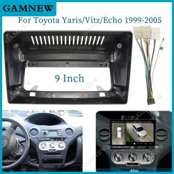 9 Inch Car Frame Fascia Adapter Android Radio Dash Fitting Panel Kit For Toyota Vitz Yaris Echo 1999-2005
