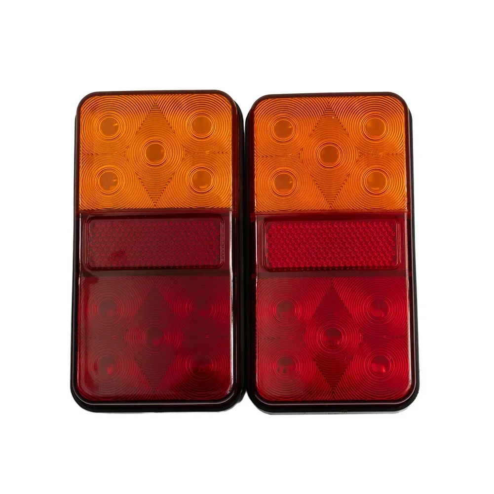 2 PCS Car LED Tail Lights Kit 12V 10W RV Camper Trailer Truck Rear Turn Signal Stop Light Indicator Light For Truck Lorry Van