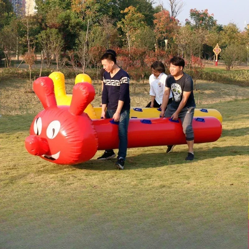 Fun sports props Inflatable caterpillars Collaborative walking, school adult outdoor development props Caterpillars