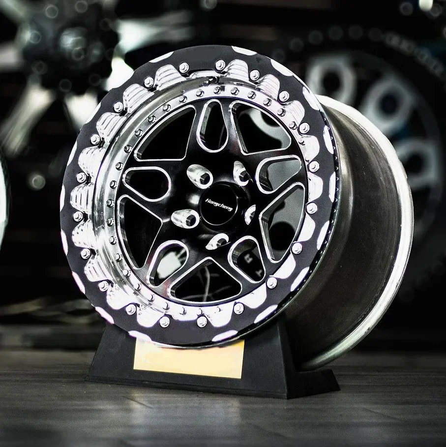 2 3 Piece Forged Alloy Drag Racing Car Concave Wheel Beadlock 5x114.3 5x130 5x120 5x112 15 16 17 18 20 Inch Rim for Gtr