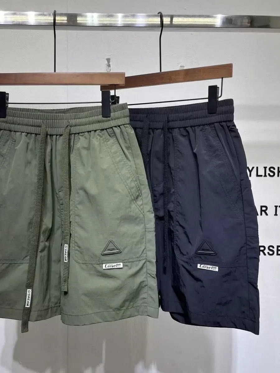 

Men's Summer Lightweight Breathable Casual Baskeall orts Qui Dry Spor Versatile Five-Quarter Length Loose Fit Pants