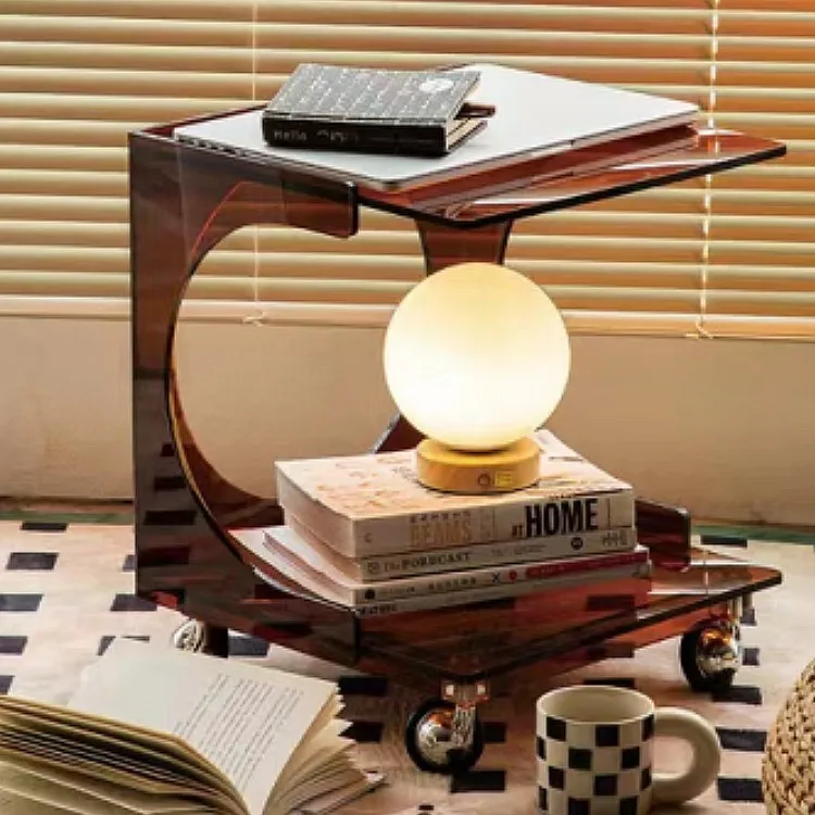 vw-Modern Style Clear Acrylic Coffee Table and Bench Thermal Bending Perspex Tabletop Home Decor Dining Room Furniture~