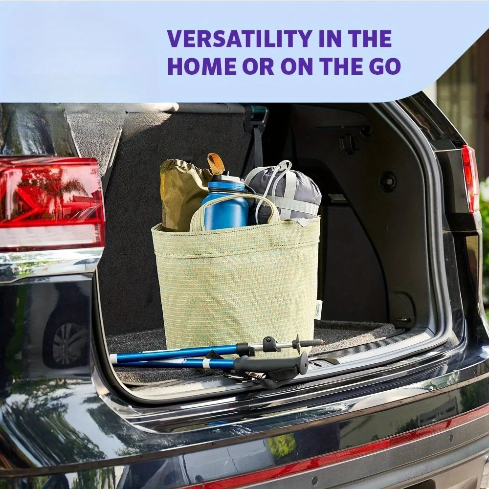 3 عبوات من صناديق التخزين الصغيرة والمتوسطة والكبيرة مع مقابض معززة، رمادي فولاذي