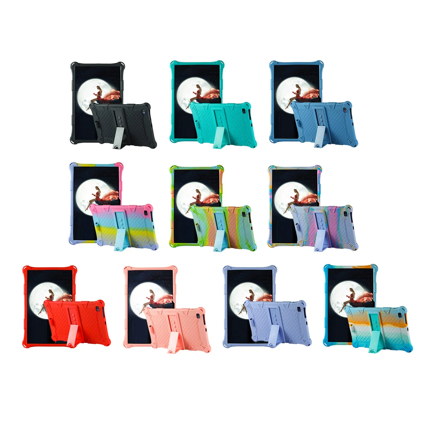 Funda de silicona para tableta Teclast T40 de 10,4 pulgadas, funda protectora anticaídas con soporte para tableta y