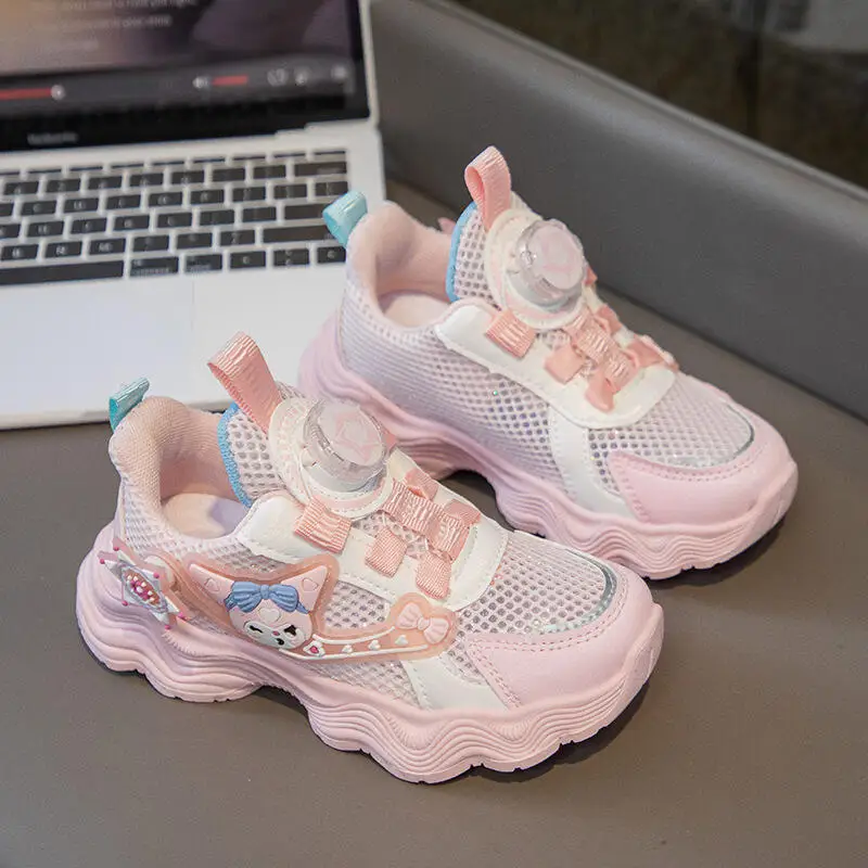 

Kawaii Sweet Girl Casual Shoes Cartoon Anime Autumn New Kuromi Single Net Sports Shoes Fashionable Lightweight Dad Shoes