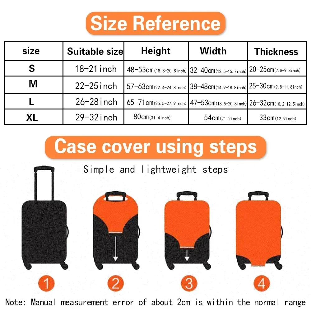 Luggage Cover Suitcase Protector Play Your Music Letter Thicker Elastic Dust Cover To 18-32 Inch Trolley Case Travel Accessories