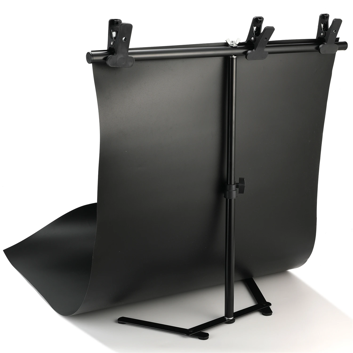 Sistema de soporte de fondo de PVC para fotografía, montaje de fondo de Metal con 3 abrazaderas de piezas para estudio fotográfico de 68cm