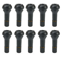 10Pcs TR413 Snap In Type Rubber Valve Set Tubeless Tyre Valves Stems Rubber Valve Stems Car Accessories Tire Valve Stems