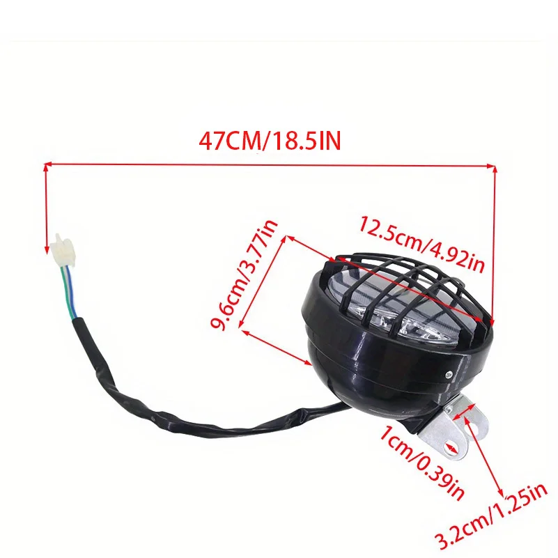 ATV beach bike motorcycle modification 70cc-125cc size bull LED grille headlights night running lights