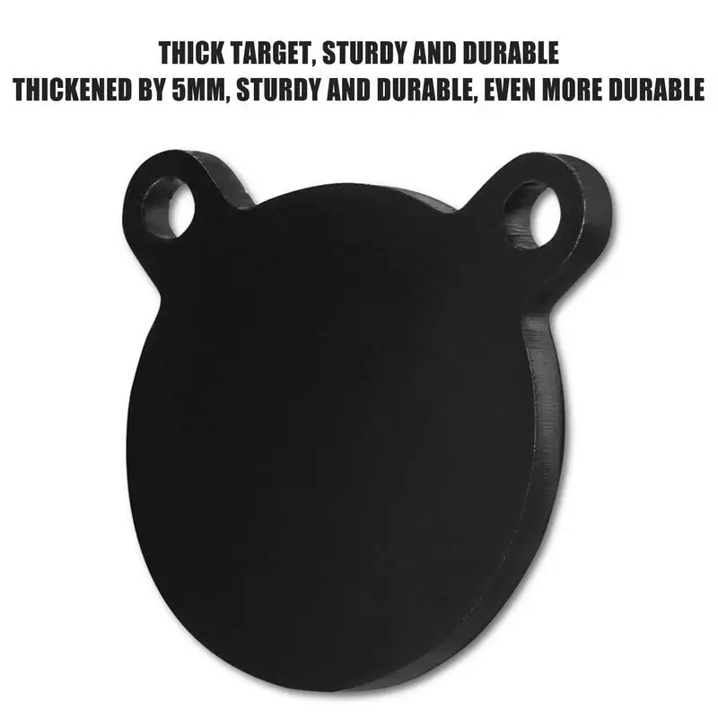 Outdoor Shooter Target Portable Panda Head Thick Target Inserted Tree Panda Head Target 3 Inches Alloy Target For Kids Adults Bo