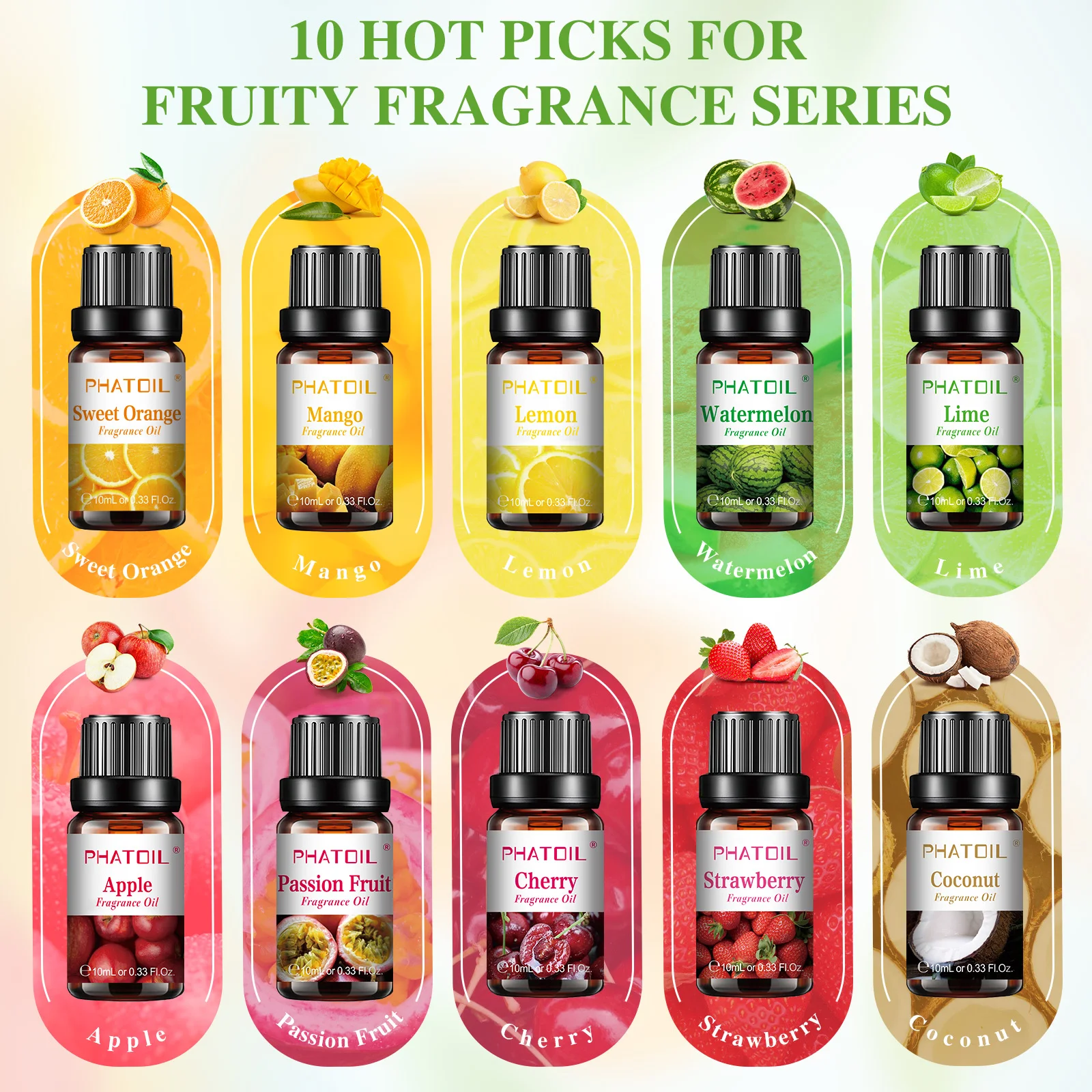 PHATOIL 10PCS Set Hadiah Minya - Fragrance Oil Set ulasan dan harga