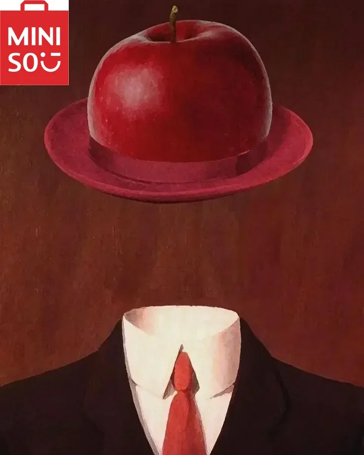 لوحة زيتية مينيسو حسب الرقم مجردة ريني ماغريت السريالية لتزيين المنزل لوحة جدارية لغرفة النوم ديكور إطارات هدية