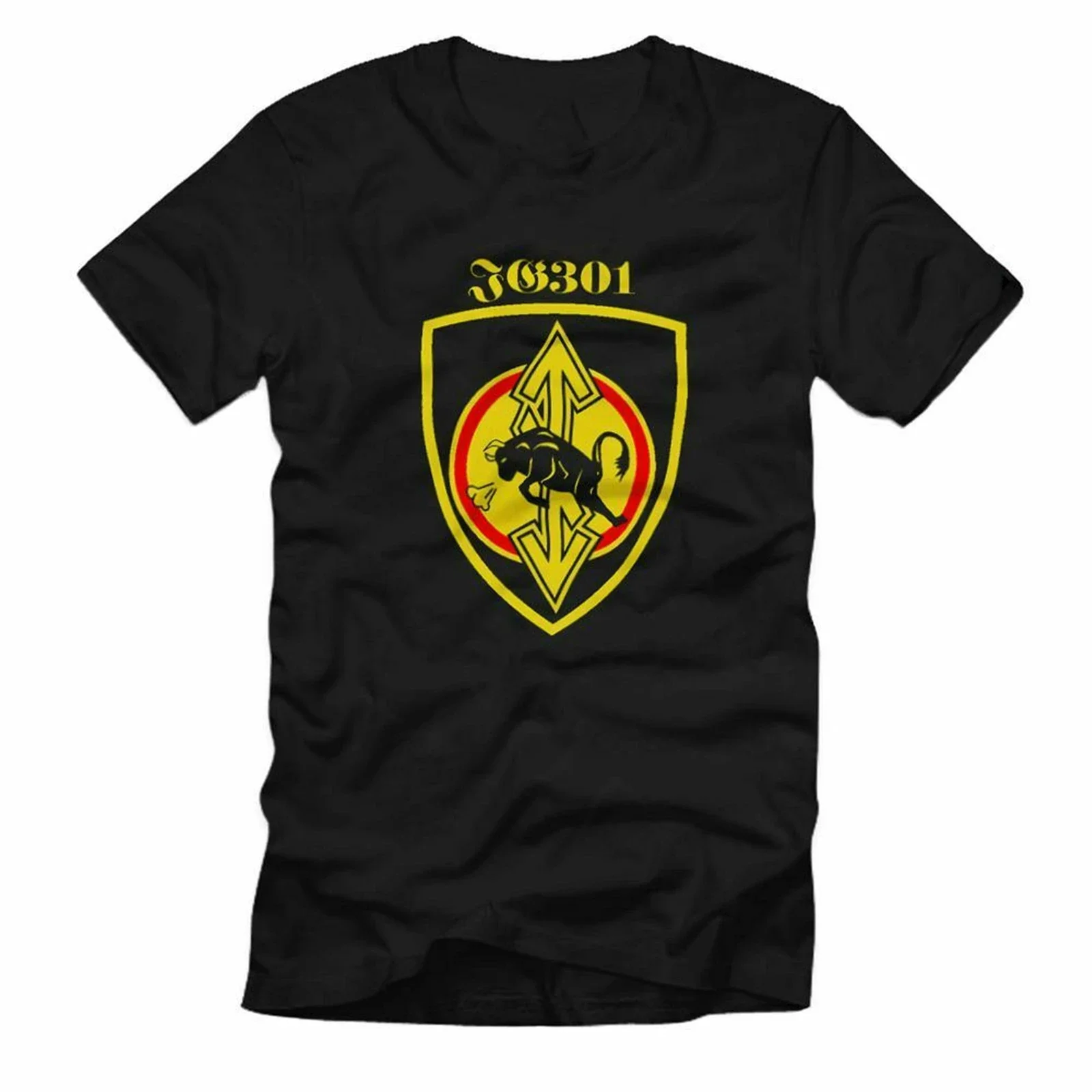 Jg301 Jagd Geschwader 301 WH Militär WK Einheit Wappen Tshirt Men's 100% Cotton Casual T-shirts Loose Top Size S-3XL