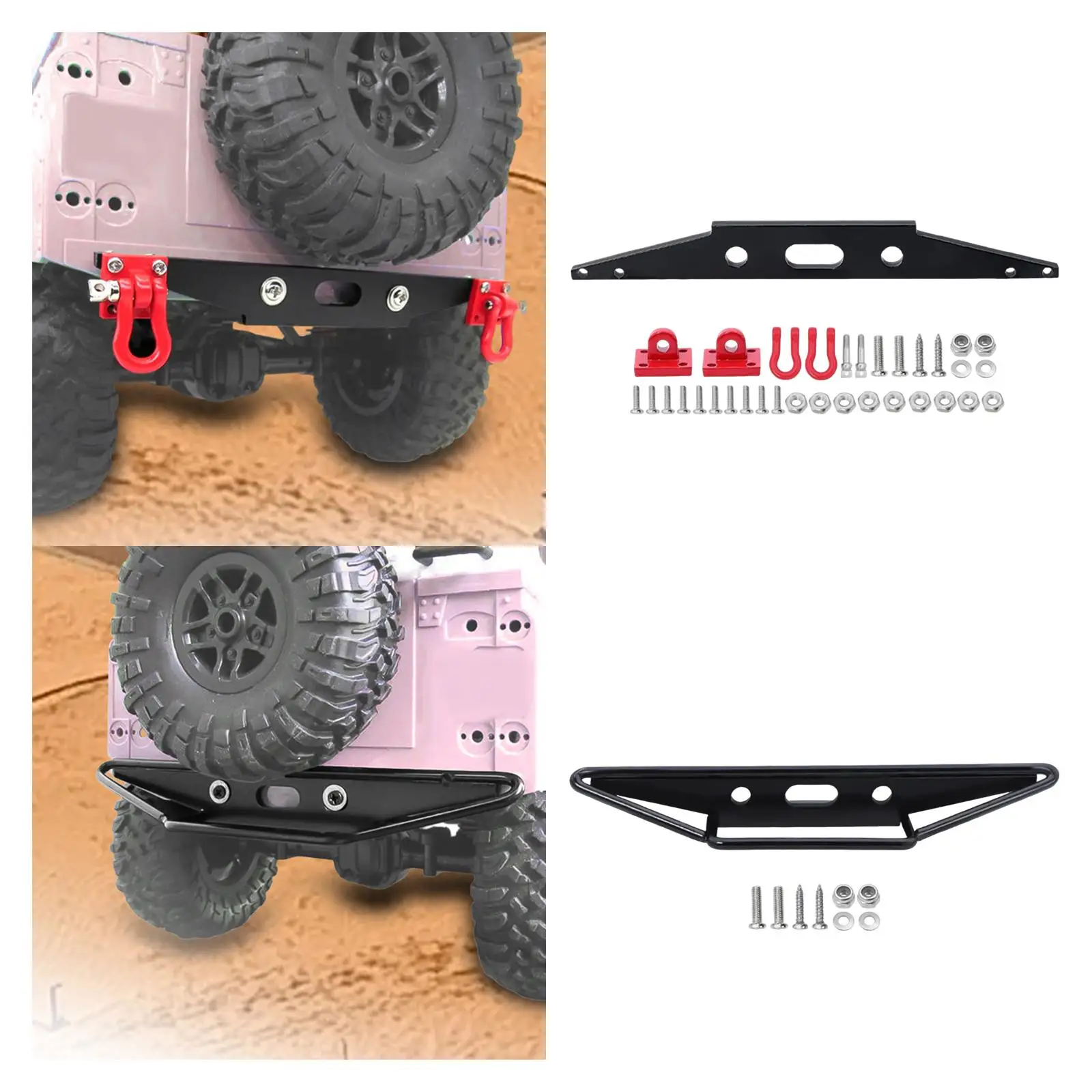 RC カーバンパー金属トレーラーヒッチフックスペアパーツ 1 12 リモートコントロール車両 D 用