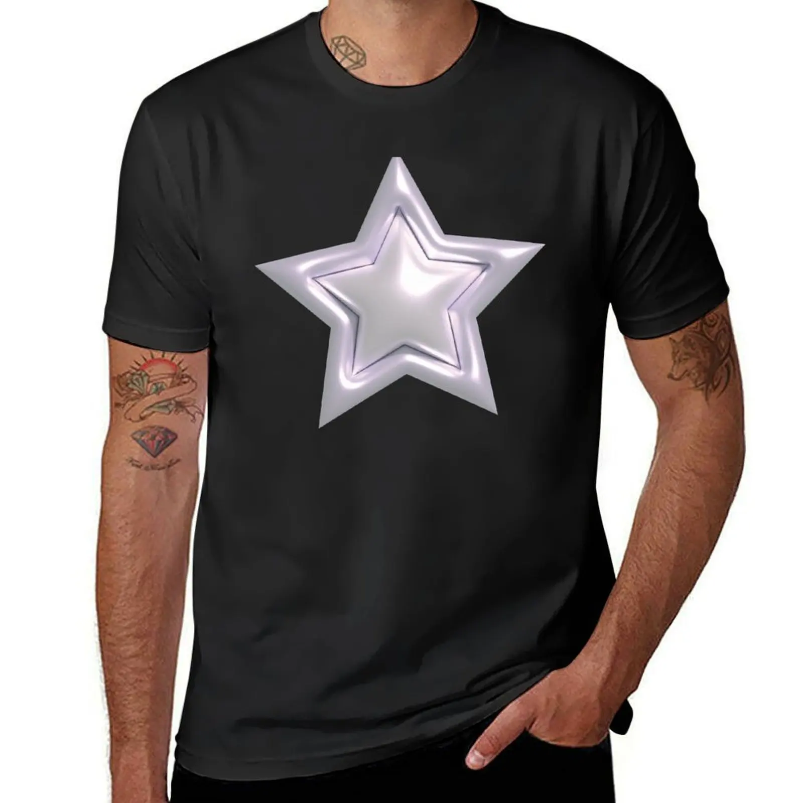 

Chrome Star T-Shirt Blouse vintage clothes men graphic t shirts