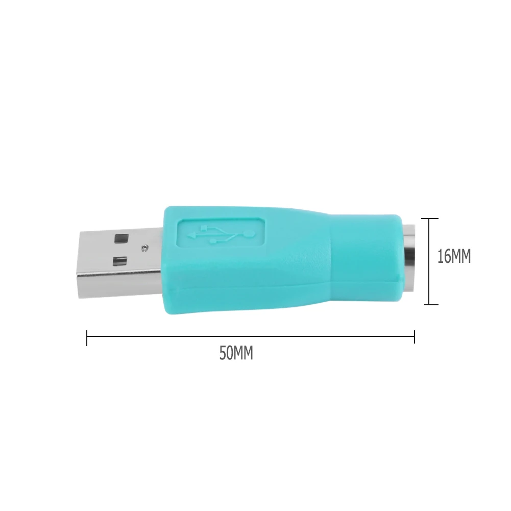 2pcs PS/2 Female to USB Male Adapters Converters for PC Keyboard Mouse Mice
