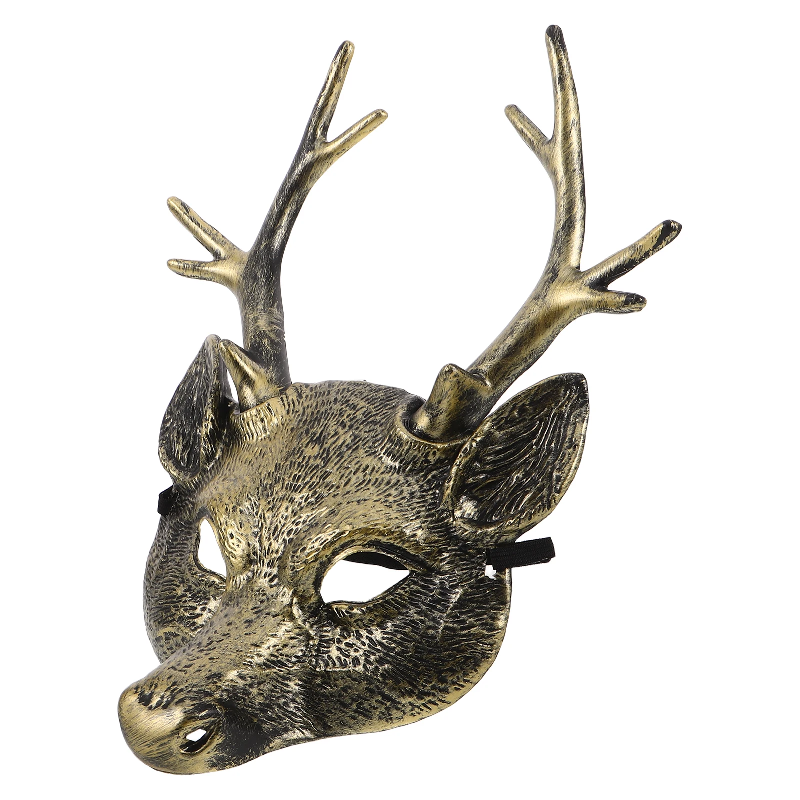 

Antique Bronze Animal Mask: Cosplay Elk Head Mask Plastic Carnival Masquerade Prop For Festival Party Costume Accessories