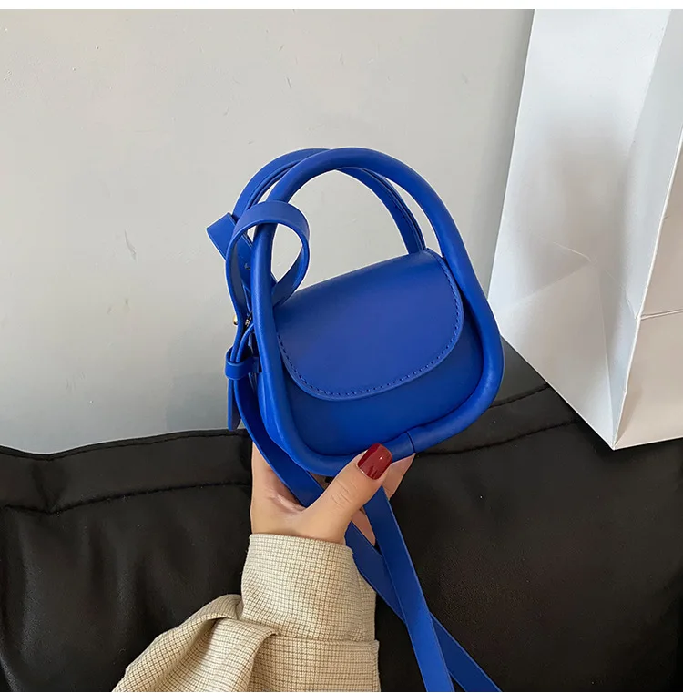 Fashion Designer Mini Shoulder Bags Solid Color for Women Cute Handbags ​PU Leather Cross Body Bags Lipstick Small Storage Bags