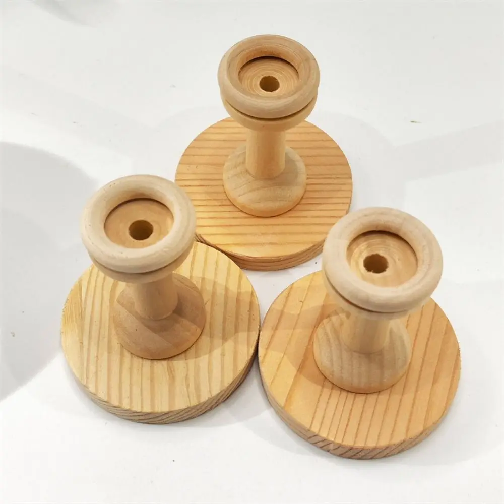 3Pcs Wooden Golf Wooden Base Set Easy To Install Exhibitions Golf Ball Tees Mini Storage Rack Golf Tennis Ball Support Baseball