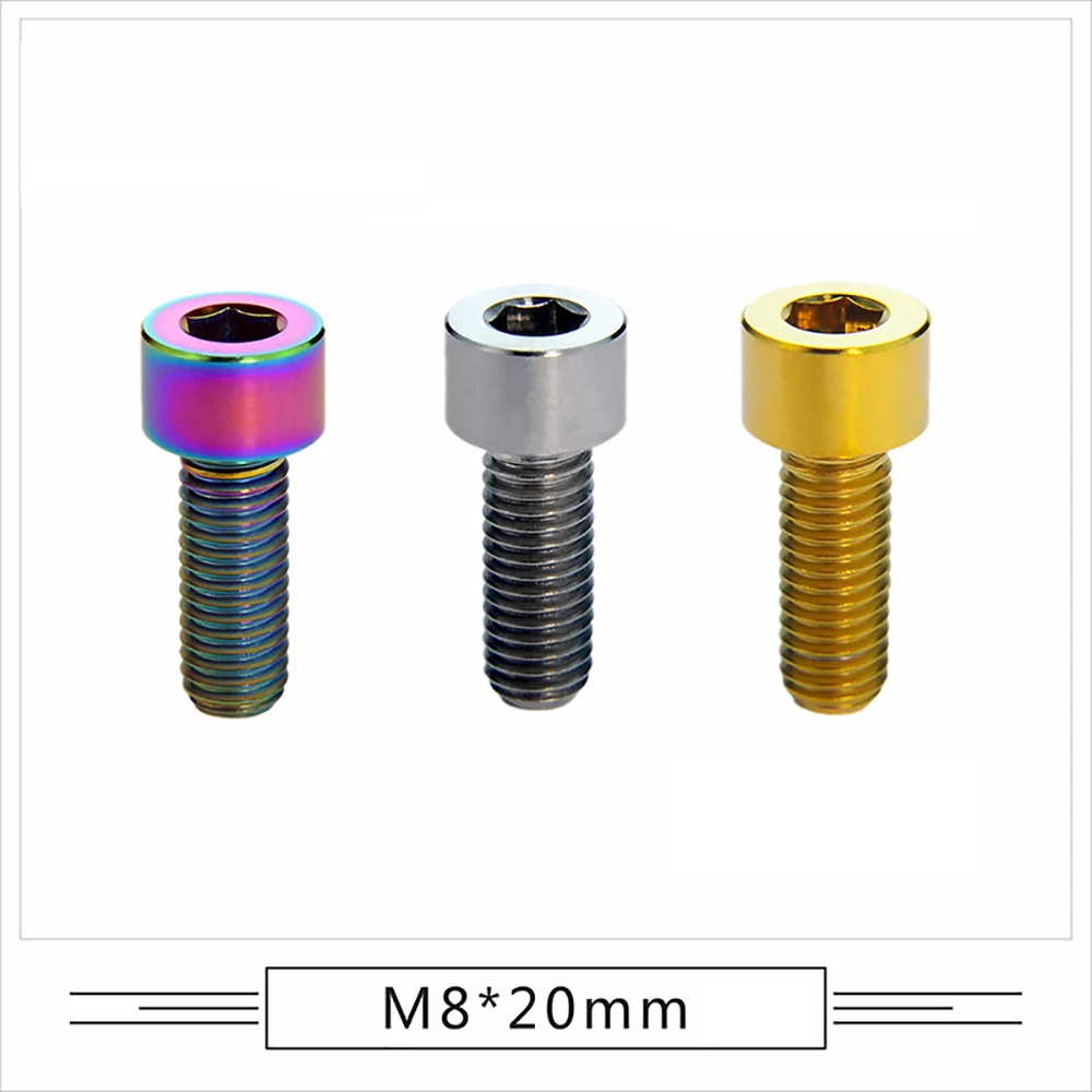 1Pcs M8 Cap Head Hex Socket Screw Length 20/25/30/35/40/45/50mm for Bicycle Cycling Motorcycle Car