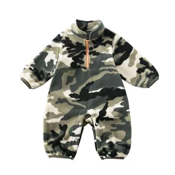 3-24M Baby Boy Rompers Fashion Camouflage Print Flannel One-Piece Clothes Infant Warm Bodysuit Jumpsuits Playsuit Overall Outfit