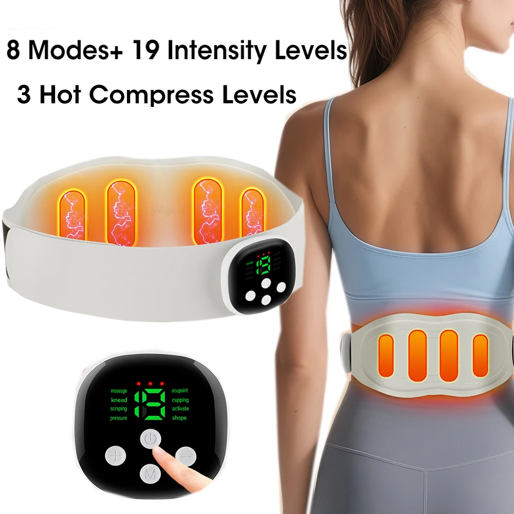 

Electric Heating Vibration Waist Belt Warm Period Cramp Massager for Menstrual Waist Abs Abdominal Toning Belt for Belly