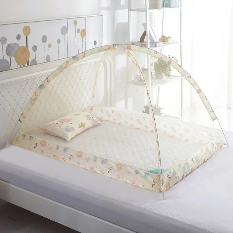 Children's Bed Portable Mosquito Net Foldable Installation-free Yurt Mosquito Net Crib Floor-standing Mosquito Net Baby Bed Tent