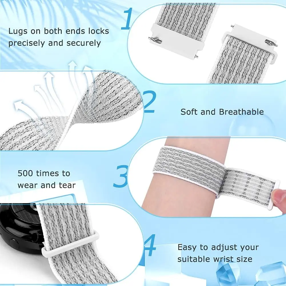 النايلون حلقة الفرقة ل القطبية الحصباء X X2 برو تيتان/فانتاج M3 M2 M V3/إشعال 3 2 سوار الساعة الذكية ل COROS PACE 3 22 مللي متر 20 مللي متر حزام