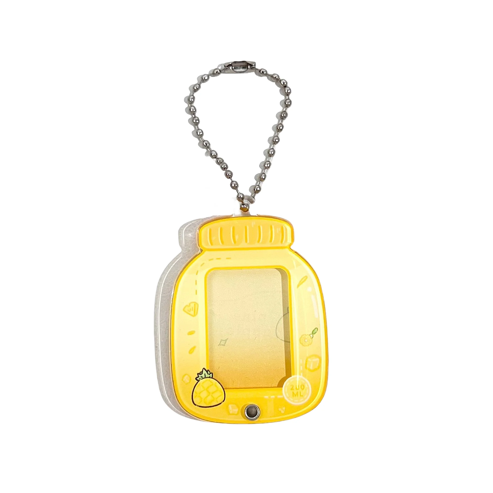 

Photo Frame Keychain Lightweight Picture Holder Pendant 1 Inch Photo Frame Colorful Water Bottle Shape Keychain For Birthday