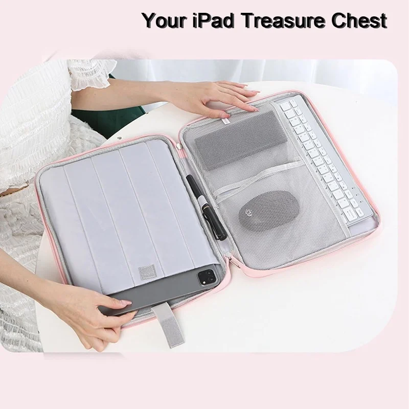 9-13 InchTablet Sleeve Case For IPad10th 10.9 Air4/5 10.9 Air3/Pro10.5 Pro11/12.9 10.2 7/8/9th Sleeve Bag Pouch Portable Handbag