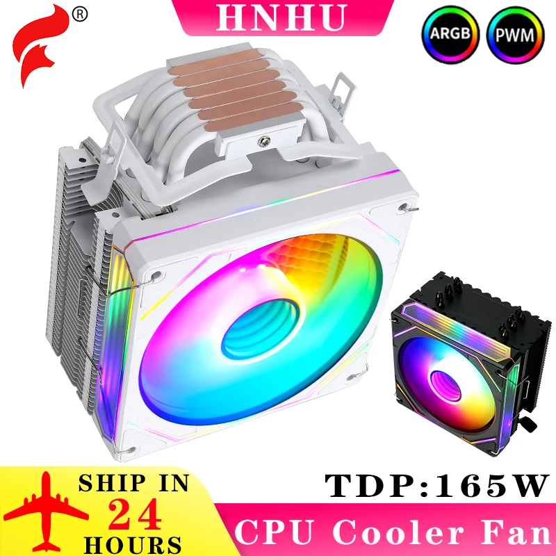 

HNHU 120mm Cooler 4/6 Heat Pipes install LGA115x 1200 1700 2011 Cpu Fan Air-cooled Radiator Compatible i5 i7 i9 AM4 AMD x79 x99
