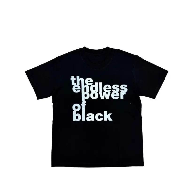 New Men The endless power of black print T Shirts T-Shirt Hip Hop Skateboard Street Cotton T-Shirts Tee Top US size F38
