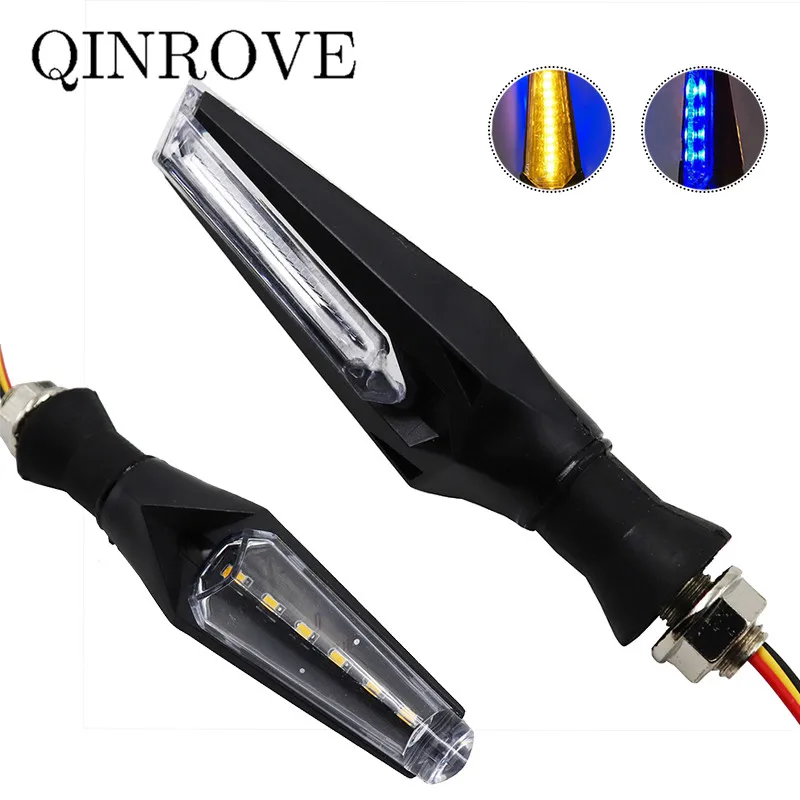 

12 В светодиодные универсальные указатели поворота для мотоцикла 2 в 1, янтарные указатели поворота, универсальная лампа для Yamaha Suzuki GSR Honda