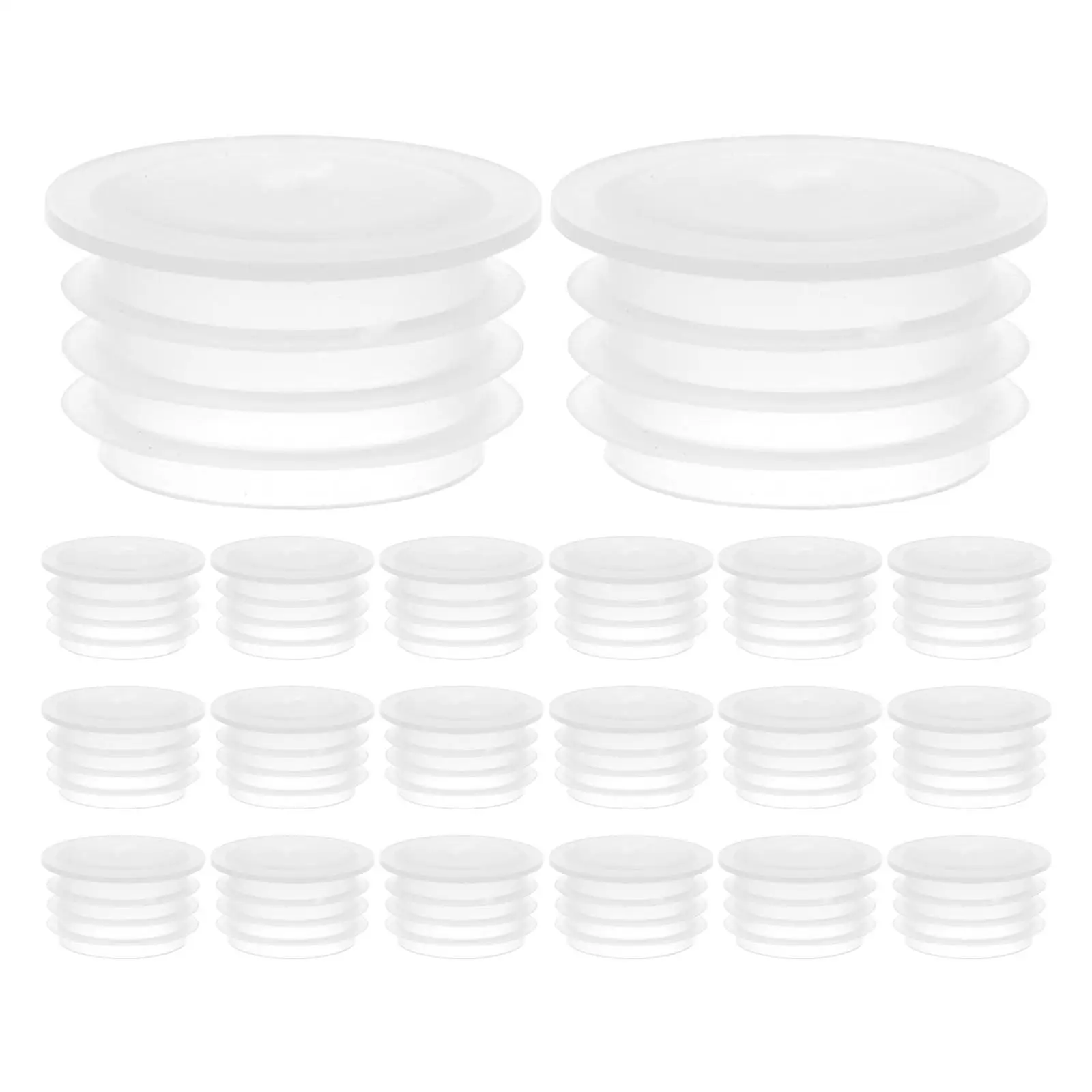 100 Pcs Bottle Cap Plastic Inner Stopper Mason Jar Replacement Water Lid Seal Wide Mouth Lids Sealants