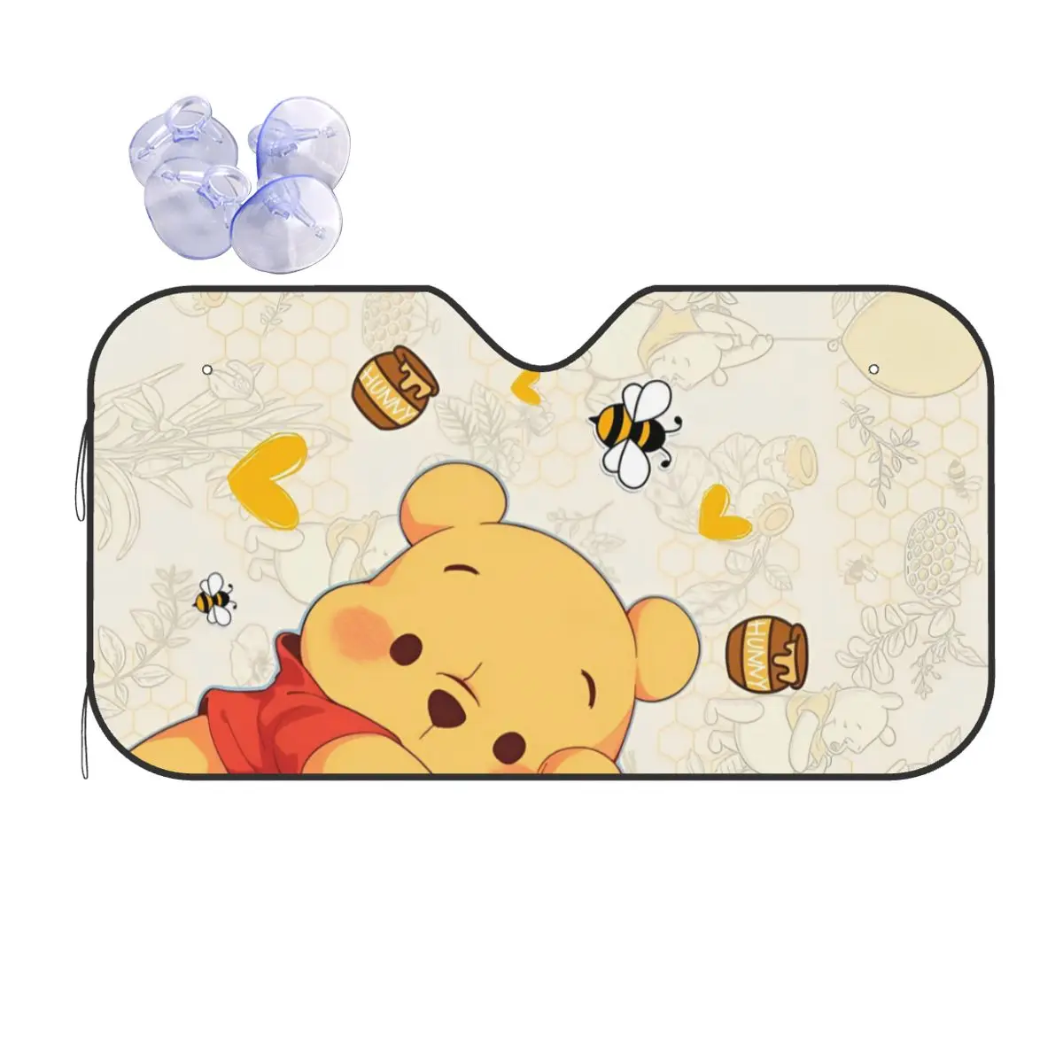 

Winnie The Pooh Foldable Windshield Sunshade 70x130cm Aluminium Foil Car Window Windscreen Cover Accessories Covers