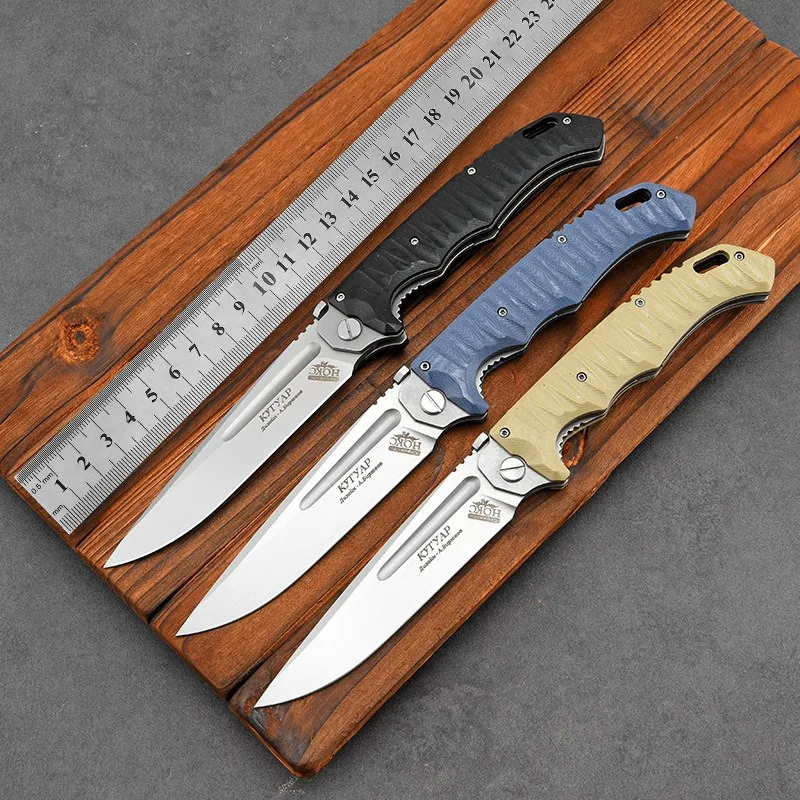 HOKC Russian Outdoor Folding Knife Defense Knife Carrying Knife Sharp Knife Portable Knife Camping Pocket Knife Survival Knife