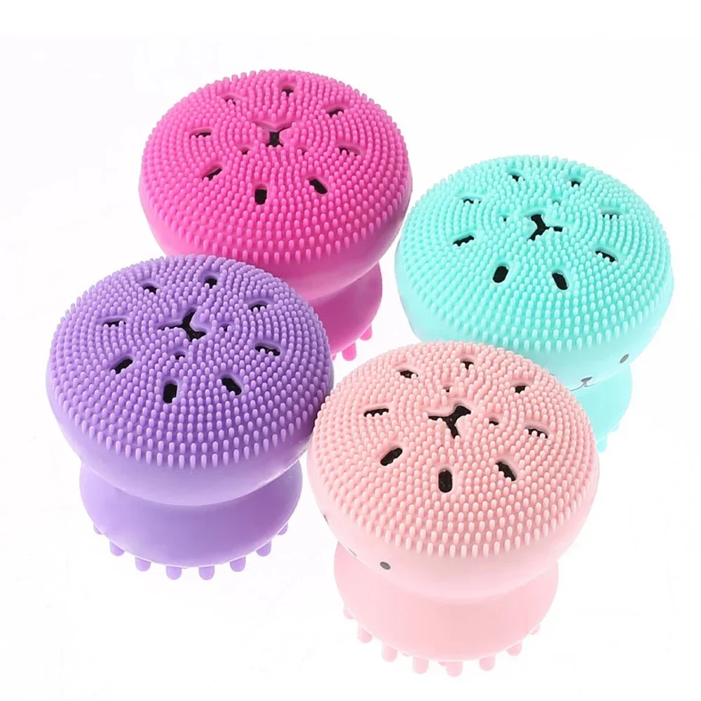 Double-Sided Silicone Face Cleansing Brush Facial Cleanser Blackhead Removal Product Pore Cleaner Exfoliator Face Scrub Brush