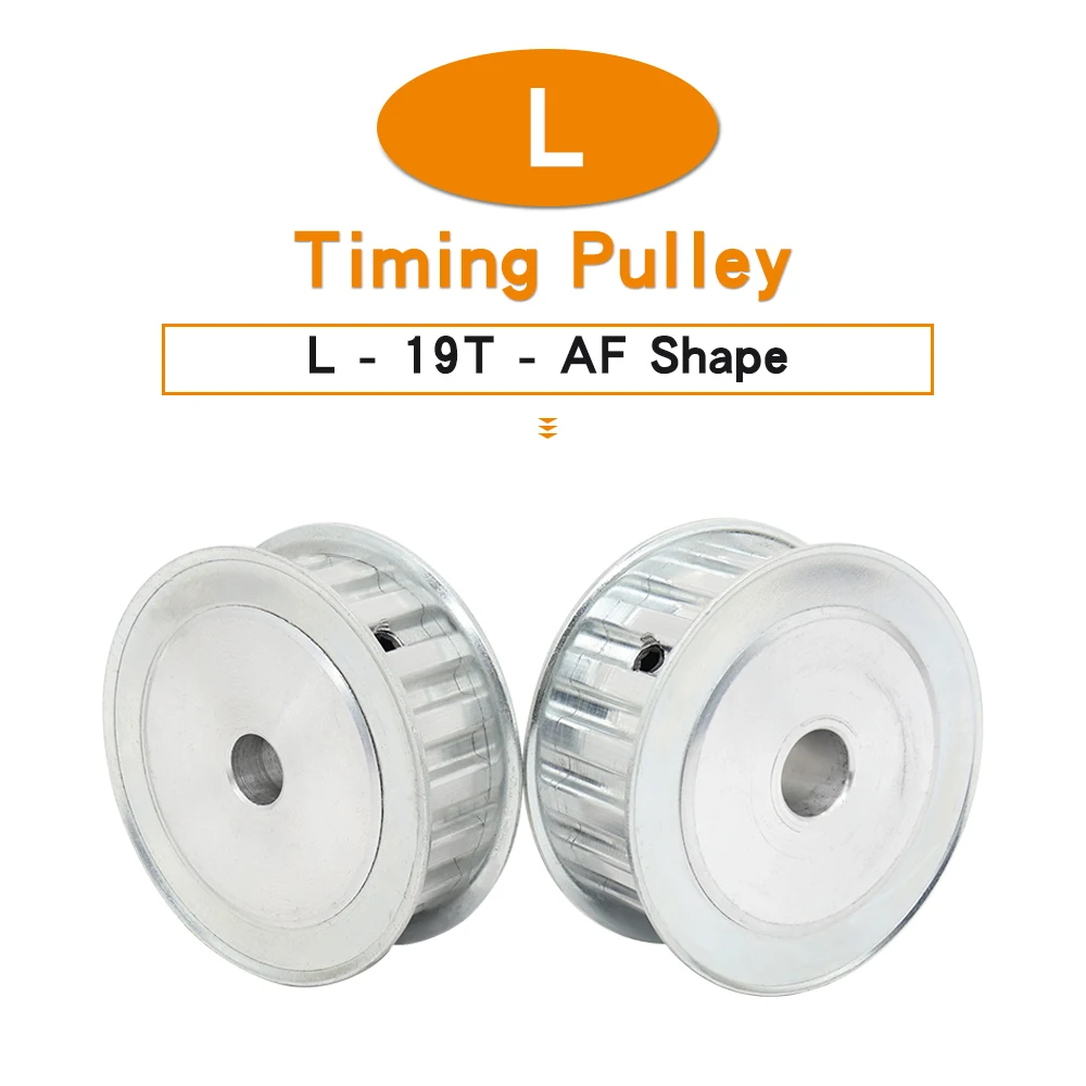 Polia trapezoidal da correia L-19T passo do dente 9.525mm furo 8/10/12/14/15/16/17/19/20mm polia da liga largura da correia de borracha 15/20mm