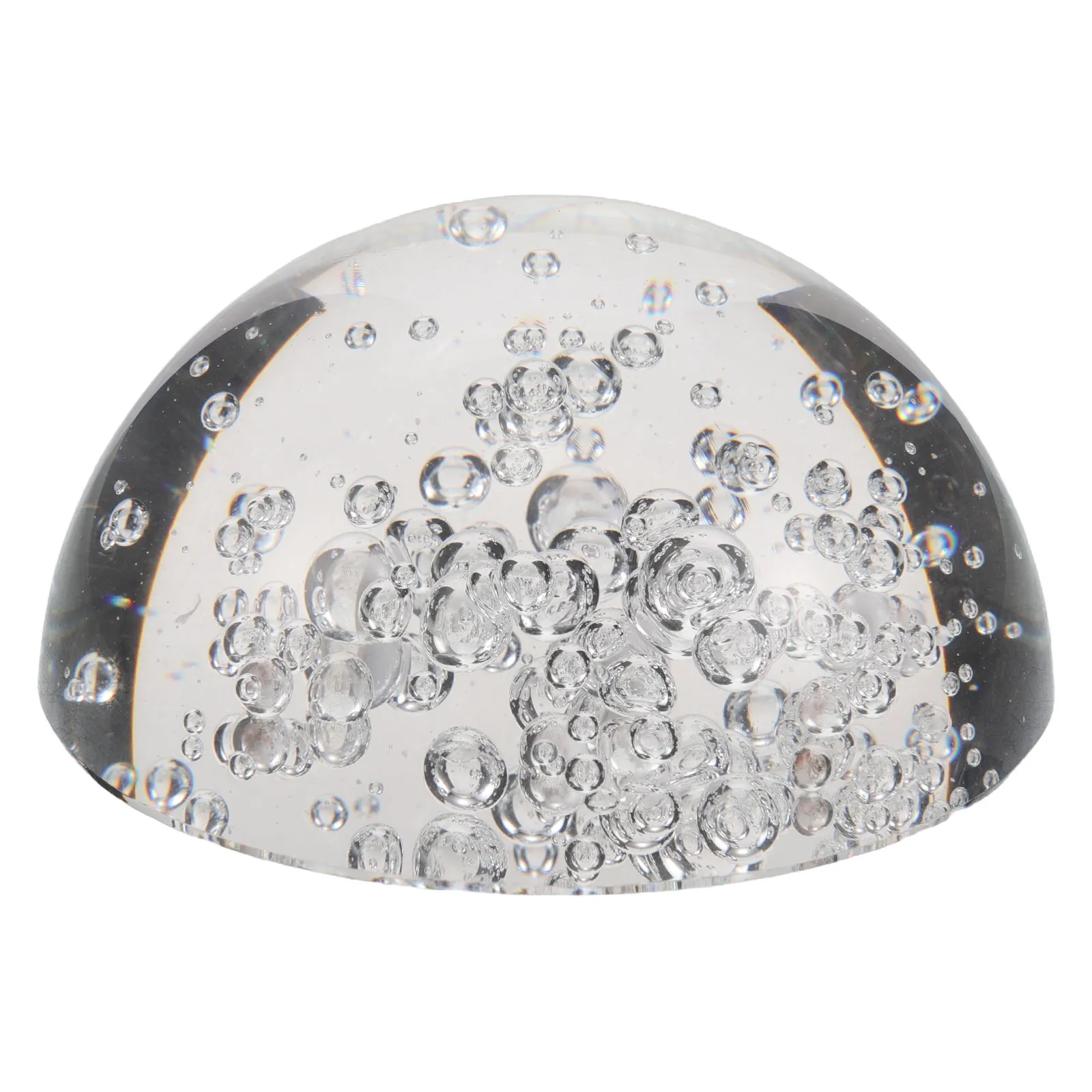 80Mm Half Crystal Ball Bubble Crystal Sphere Mini Glass Globe Lens Effect Decorative Ball for Centerpiece Bowls Desktop Display
