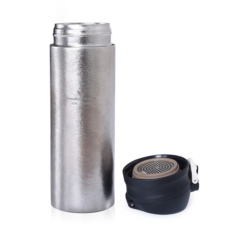 Imagem -04 - Garrafa Térmica de Viagem Ilimitada Leak Proof Car Travel Thermal Cup para Chá Água Café Double Wall Titanium Drinkware 380ml