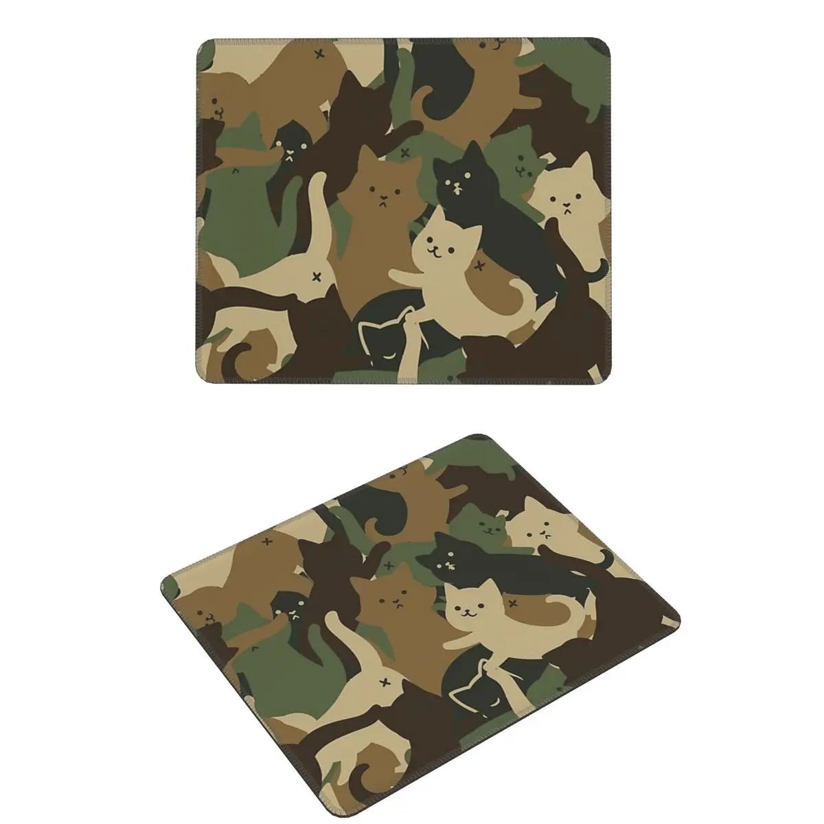 

Армейский камуфляжный коврик для мыши с изображением кошек, компьютерная клавиатура, коврик для мыши, геймерский настольный коврик для ПК, офисные аксессуары, настольные коврики