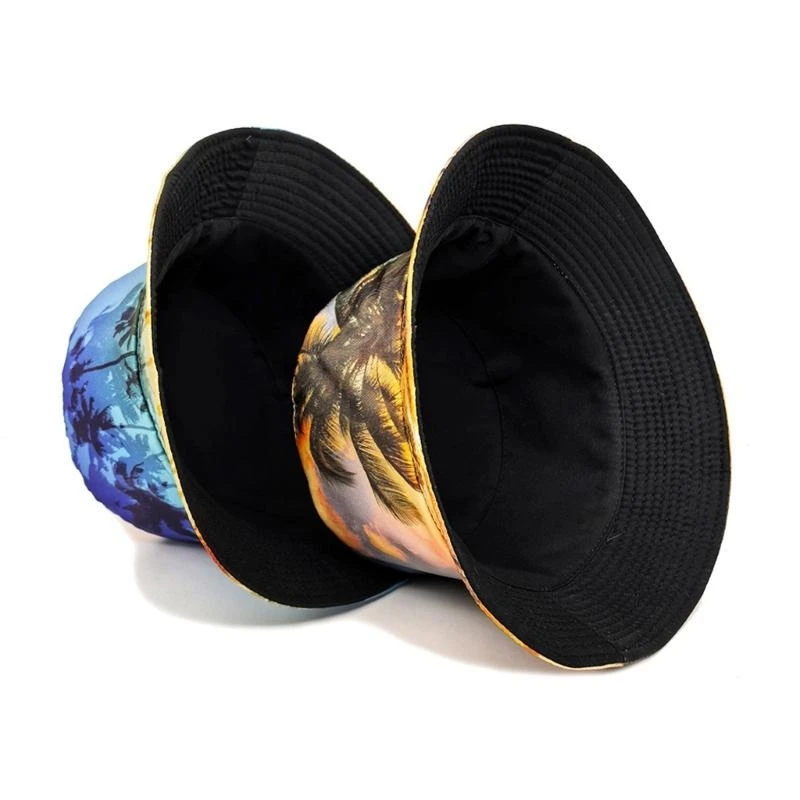 

Y5GC Soft Sun Bucket Hat Colorful Floppy Hat for Fishing Hiking and Street Strolling