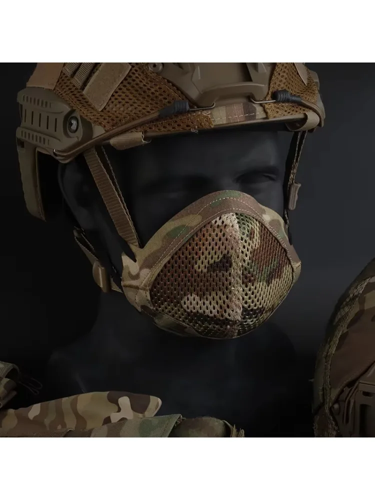 Masque de sport respirant MSK1, léger et doux, masque facial de chasse pour jeu CS