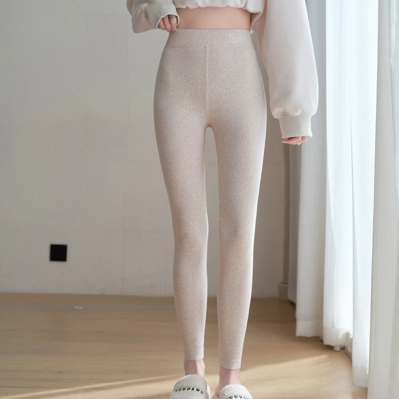 جديد الخريف الشتاء متماسكة الصوف طماق المرأة عالية الخصر الأسود أبلى طويل القامة الإناث الدافئة سميكة المخملية طماق للنساء السراويل #6